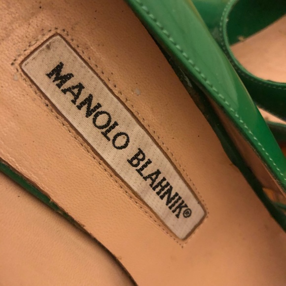 Manolo Blahnik Green Heels - Picture 2 of 10